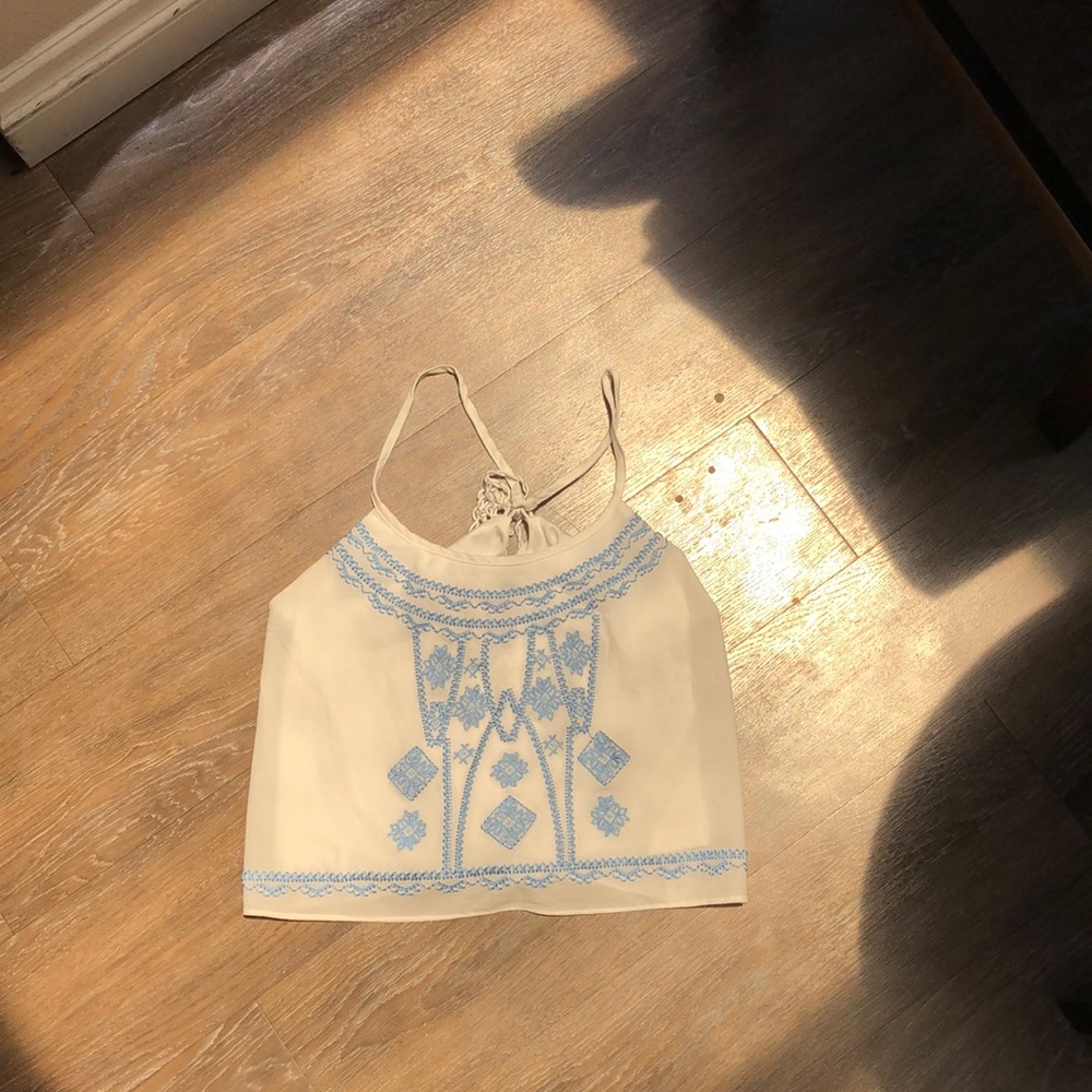 White crop top